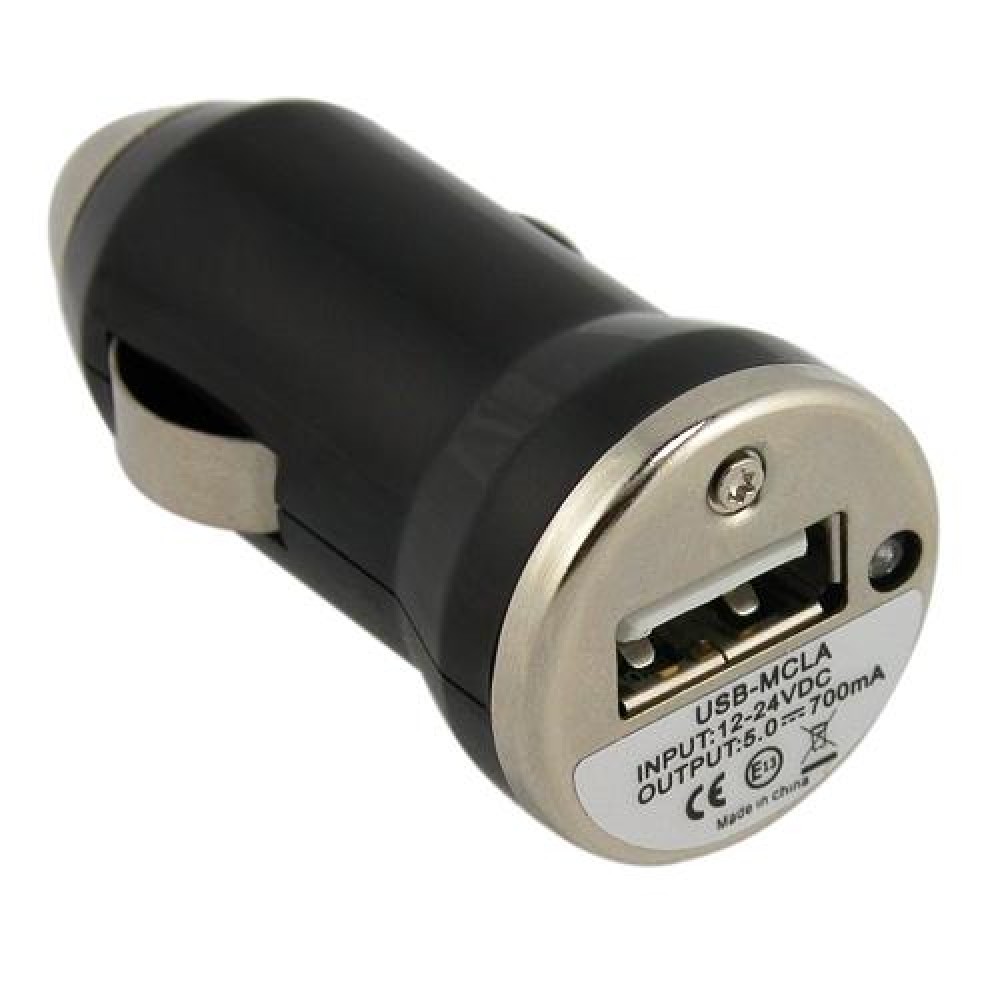 Chargeur allume-cigares 2 USB-A + câble USB-A /USB-C 1 m - noir