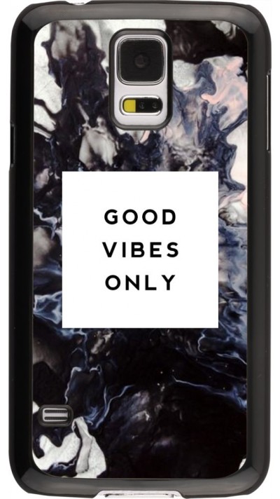 Coque Samsung Galaxy S5 -  Marble Good Vibes Only