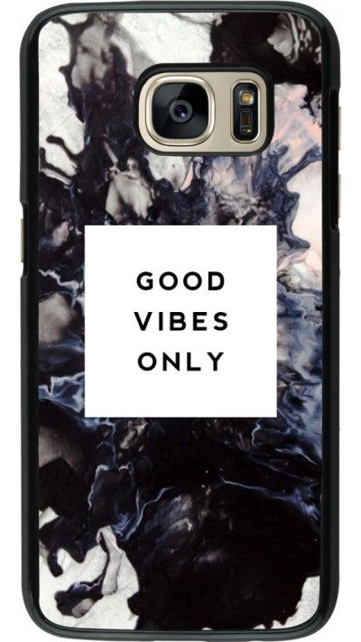 Coque Samsung Galaxy S7 -  Marble Good Vibes Only