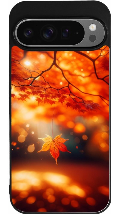 Google Pixel 9 Pro XL Case Hülle - Silikon schwarz Herbst Magisch Orange