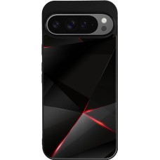 Google Pixel 9 Pro XL Case Hülle - Silikon schwarz Black Red Lines