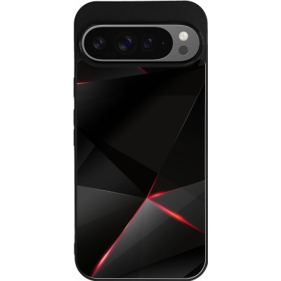 Google Pixel 9 Pro XL Case Hülle - Silikon schwarz Black Red Lines