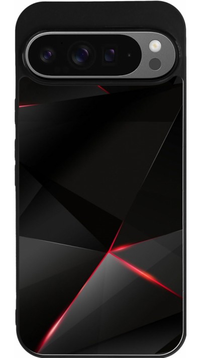 Coque Google Pixel 9 Pro XL - Silicone rigide noir Black Red Lines