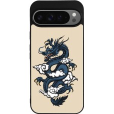 Coque Google Pixel 9 Pro XL - Silicone rigide noir Blue Dragon Tattoo