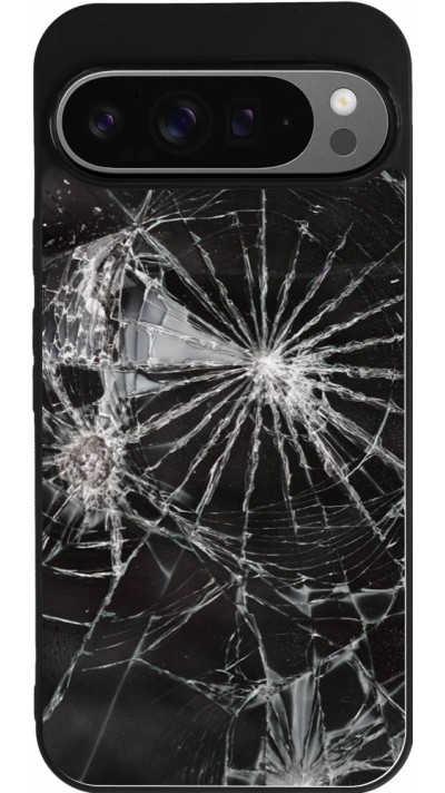 Coque Google Pixel 9 Pro XL - Silicone rigide noir Broken Screen