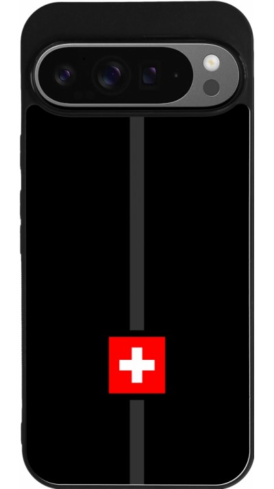 Google Pixel 9 Pro XL Case Hülle - Silikon schwarz Kanton CH schwarz