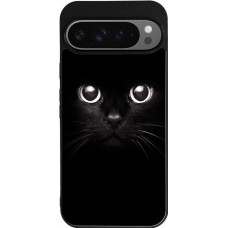 Coque Google Pixel 9 Pro XL - Silicone rigide noir Cat eyes