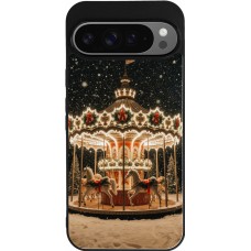 Coque Google Pixel 9 Pro XL - Silicone rigide noir Christmas 25 Carousel