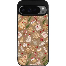 Coque Google Pixel 9 Pro XL - Silicone rigide noir Christmas 25 Pattern Ginger Cookie