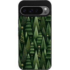 Coque Google Pixel 9 Pro XL - Silicone rigide noir Christmas 25 Pattern Xmas Tree