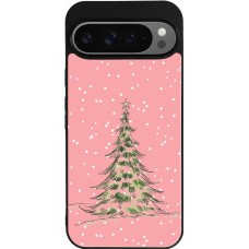 Coque Google Pixel 9 Pro XL - Silicone rigide noir Christmas 25 Pink Tree