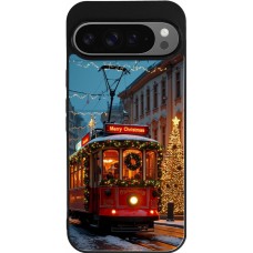 Coque Google Pixel 9 Pro XL - Silicone rigide noir Christmas 25 Xmas Train