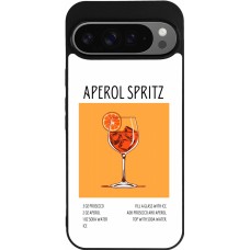 Google Pixel 9 Pro XL Case Hülle - Silikon schwarz Cocktail Rezept Aperol Spritz