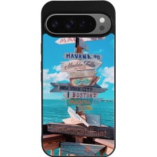 Coque Google Pixel 9 Pro XL - Silicone rigide noir Cool Cities Directions