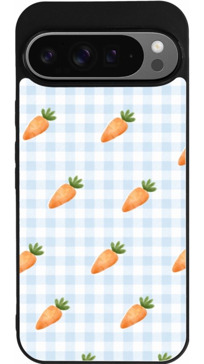 Google Pixel 9 Pro XL Case Hülle - Silikon schwarz Easter 2026 Pattern carrots
