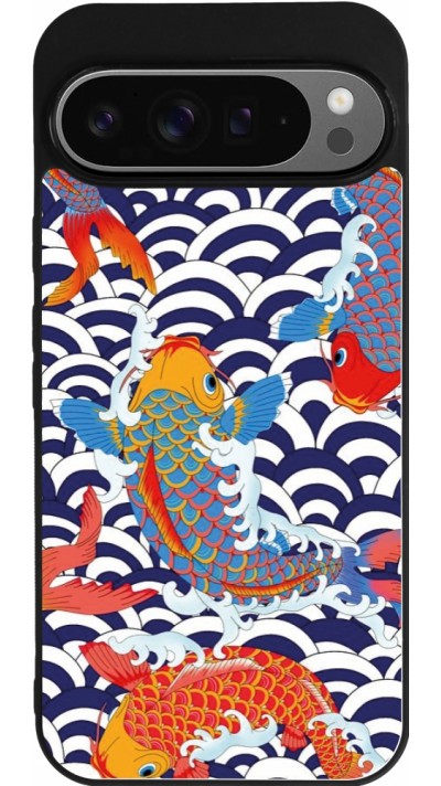 Google Pixel 9 Pro XL Case Hülle - Silikon schwarz Easter 2023 japanese fish