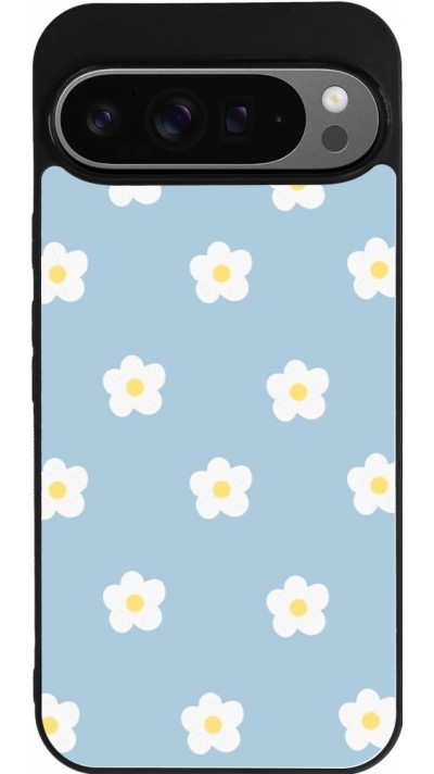 Google Pixel 9 Pro XL Case Hülle - Silikon schwarz Easter 2024 daisy flower