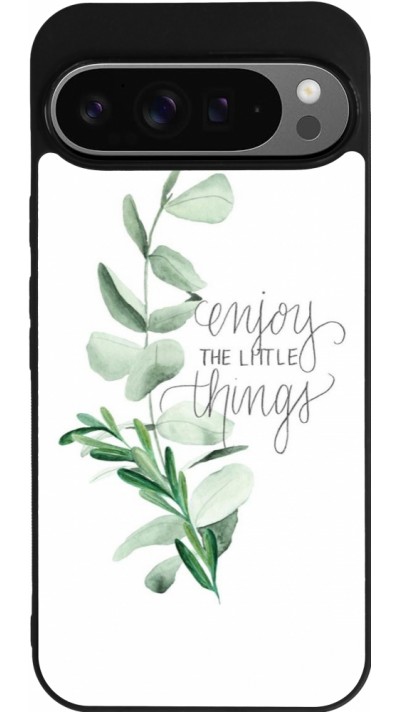 Google Pixel 9 Pro XL Case Hülle - Silikon schwarz Enjoy the little things