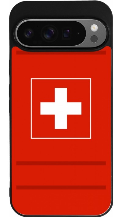 Google Pixel 9 Pro XL Case Hülle - Silikon schwarz Euro 2020 Switzerland