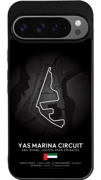 Google Pixel 9 Pro XL Case Hülle - Silikon schwarz F1 Track 2025 Abu Dhabi