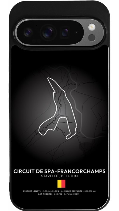 Google Pixel 9 Pro XL Case Hülle - Silikon schwarz F1 Track 2025 Belgium