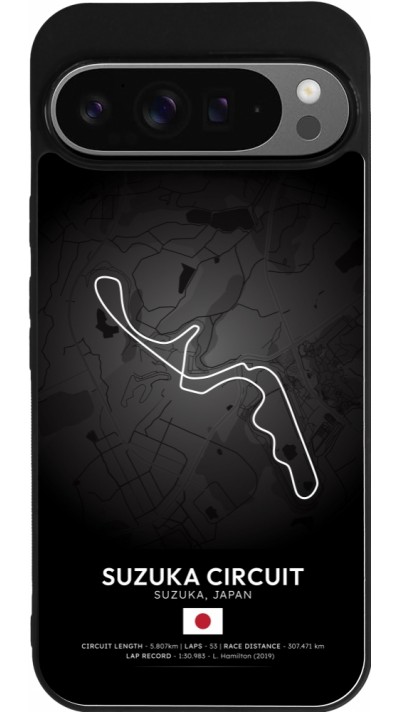 Google Pixel 9 Pro XL Case Hülle - Silikon schwarz F1 Track 2025 Japan