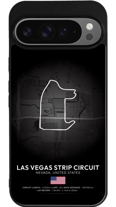 Google Pixel 9 Pro XL Case Hülle - Silikon schwarz F1 Track 2025 Las Vegas