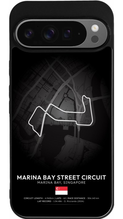 Google Pixel 9 Pro XL Case Hülle - Silikon schwarz F1 Track 2025 Singapore