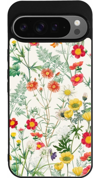 Google Pixel 9 Pro XL Case Hülle - Silikon schwarz Flora Botanical Wildlife