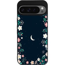 Google Pixel 9 Pro XL Case Hülle - Silikon schwarz Flowers space