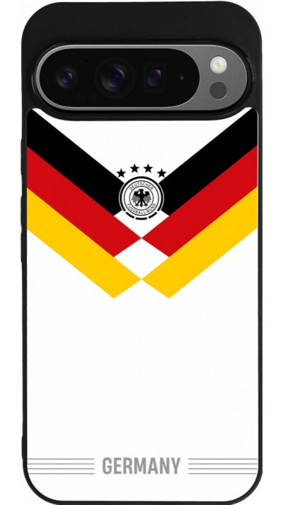 Coque Google Pixel 9 Pro XL - Silicone rigide noir Maillot de football Allemagne 2026 personnalisable