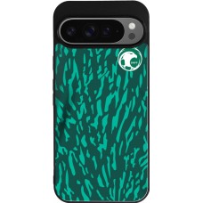 Coque Google Pixel 9 Pro XL - Silicone rigide noir Maillot de football Arabie saoudite 2022 personnalisable