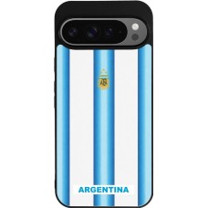 Google Pixel 9 Pro XL Case Hülle - Silikon schwarz Argentinien 2026 personalisierbares Fussballtrikot