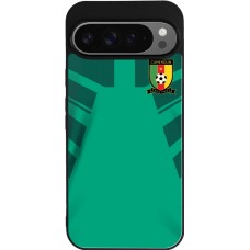 Coque Google Pixel 9 Pro XL - Silicone rigide noir Maillot de football Cameroun 2022 personnalisable