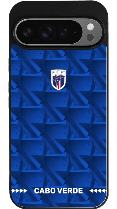 Google Pixel 9 Pro XL Case Hülle - Silikon schwarz Kap Verde 2026 personalisierbares Fussballtrikot