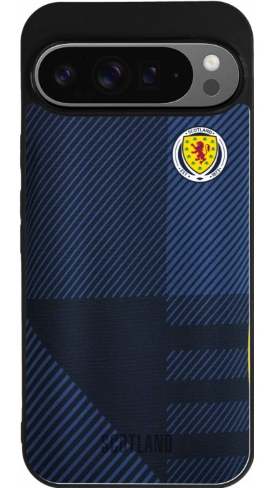Coque Google Pixel 9 Pro XL - Silicone rigide noir Maillot de football Ecosse personnalisable
