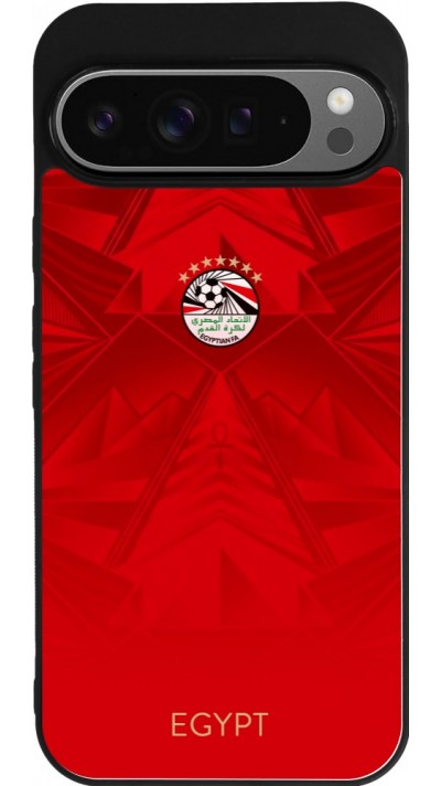 Coque Google Pixel 9 Pro XL - Silicone rigide noir Maillot de football E?gypte 2026 personnalisable