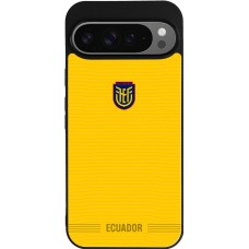Coque Google Pixel 9 Pro XL - Silicone rigide noir Maillot de football Équateur 2026 personnalisable