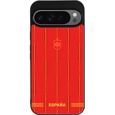 Coque Google Pixel 9 Pro XL - Silicone rigide noir Maillot de football Espagne 2026 personnalisable
