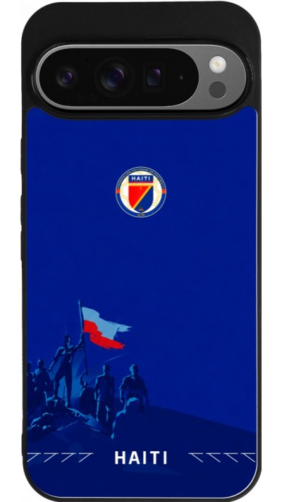 Google Pixel 9 Pro XL Case Hülle - Silikon schwarz Haiti 2026 personalisierbares Fussballtrikot