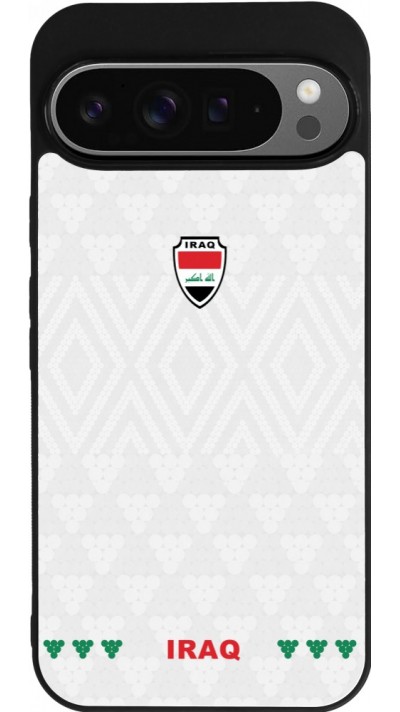 Google Pixel 9 Pro XL Case Hülle - Silikon schwarz Irak 2026 personalisierbares Fussballtrikot