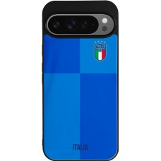 Coque Google Pixel 9 Pro XL - Silicone rigide noir Maillot de football Italie 2022 personnalisable