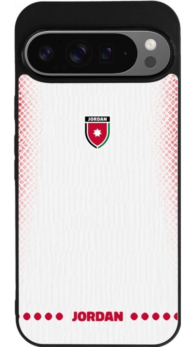 Google Pixel 9 Pro XL Case Hülle - Silikon schwarz Jordanien 2026 personalisierbares Fussballtrikot