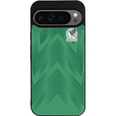 Coque Google Pixel 9 Pro XL - Silicone rigide noir Maillot de football Mexique 2022 personnalisable