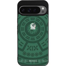 Coque Google Pixel 9 Pro XL - Silicone rigide noir Maillot de football Mexique 2026 personnalisable