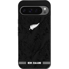 Coque Google Pixel 9 Pro XL - Silicone rigide noir Maillot de football Nouvelle-Zélande 2026 personnalisable