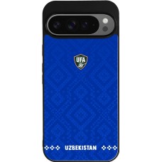 Google Pixel 9 Pro XL Case Hülle - Silikon schwarz Usbekistan 2026 personalisierbares Fussballtrikot