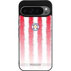 Coque Google Pixel 9 Pro XL - Silicone rigide noir Maillot de football Paraguay 2026 personnalisable
