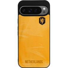 Coque Google Pixel 9 Pro XL - Silicone rigide noir Maillot de football Pays-Bas 2022 personnalisable