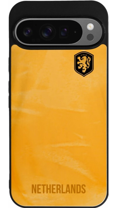 Coque Google Pixel 9 Pro XL - Silicone rigide noir Maillot de football Pays-Bas 2022 personnalisable